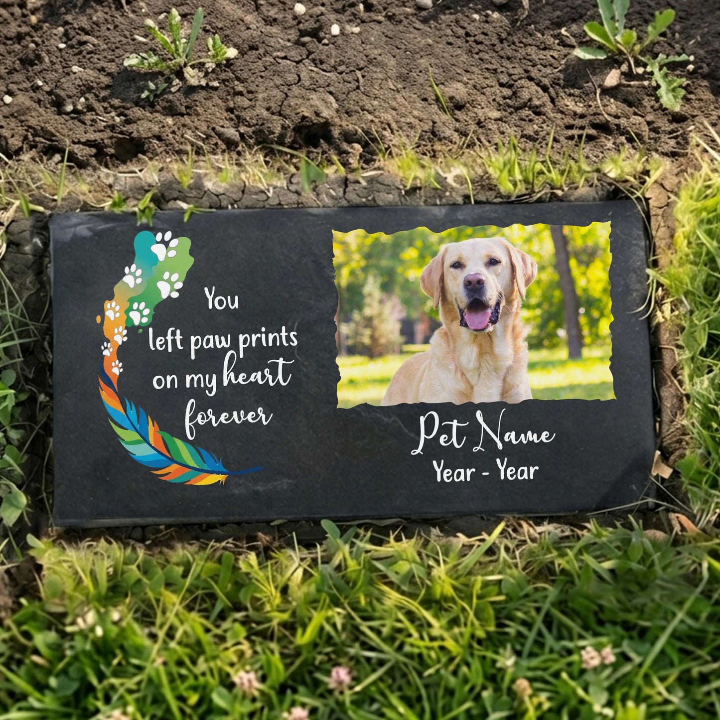 Assorted shapes of polished black granite pet cemetery stones