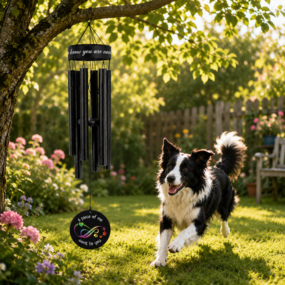 Pet memorial wind chimes that can be hung in the courtyard are made for those who have lost their dogs or cats