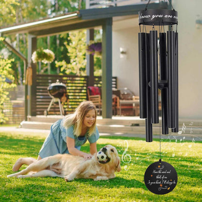 Personalized memorial wind chime gifts for pets, cats and dogs that have passed away
