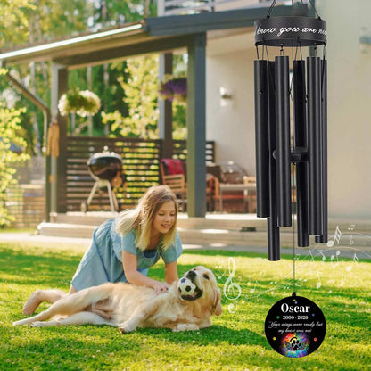 custom pet memorial gift for friend family outside dog memory wind chimes