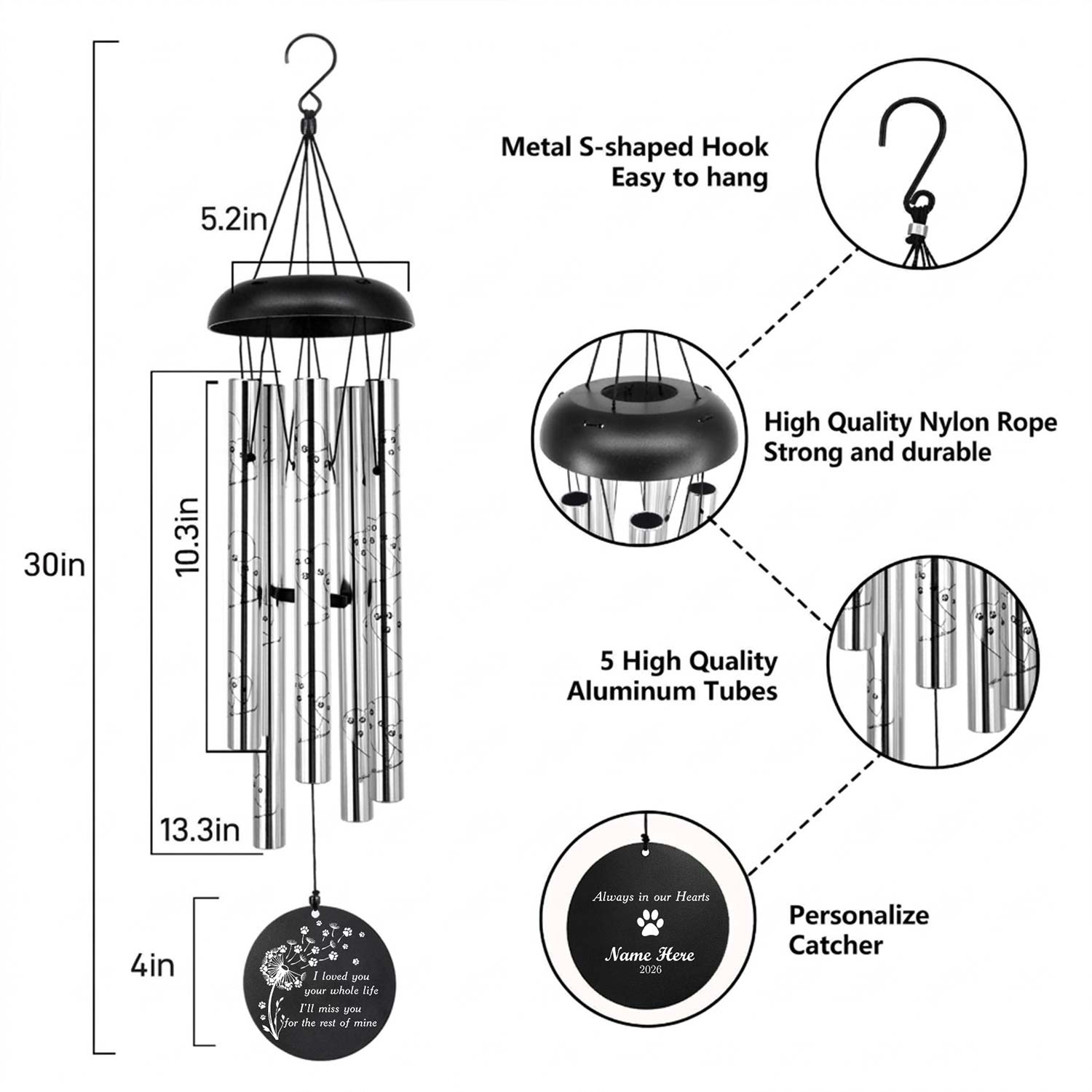 personalized sympathy wind chimes
dog memorial gifts for loss of dogs
bereavement gifts pet