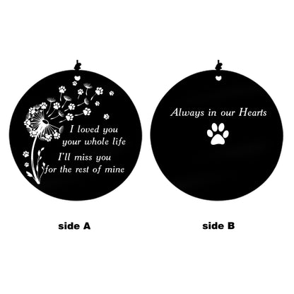 dog memorial gift wind chime