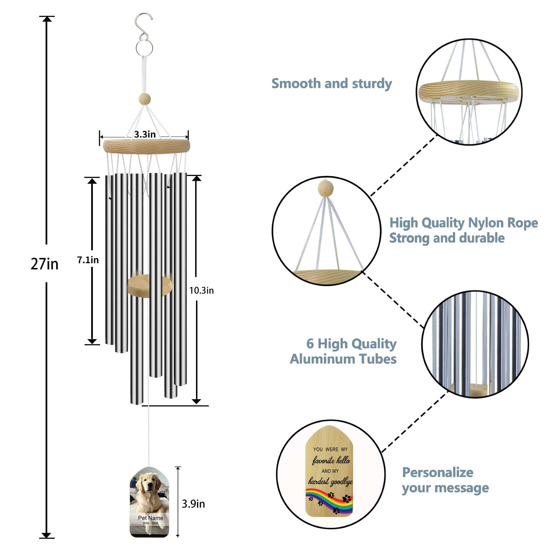 personalized dog gifts
dog wind chimes memorial
pet memorial wind chimes for dogs