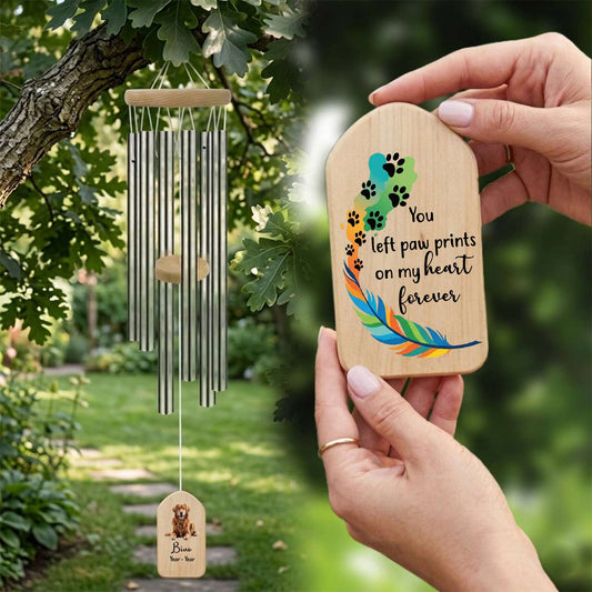 wooden memorial wind chimes