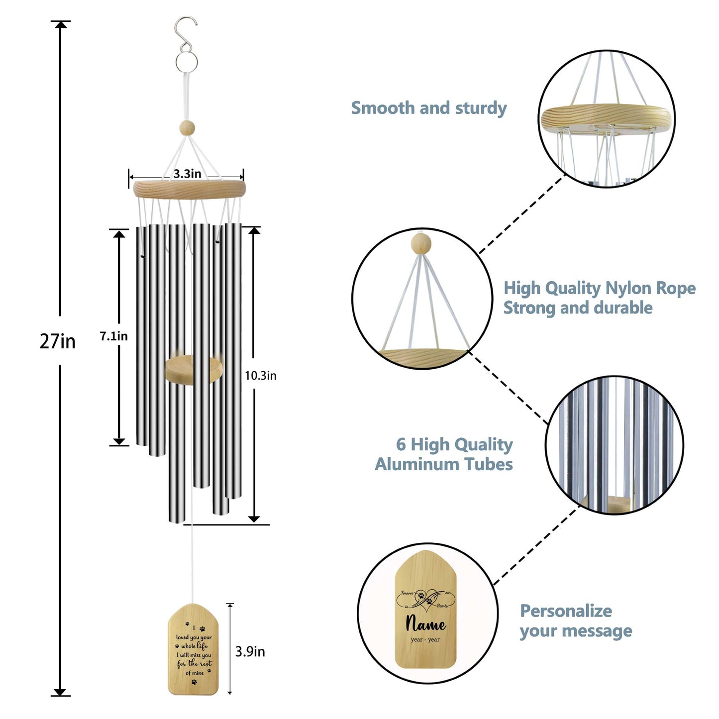 Pet tribute chimes
Loving pet memorial
Pet memorial keepsake gift
Memorial wind chimes for pets