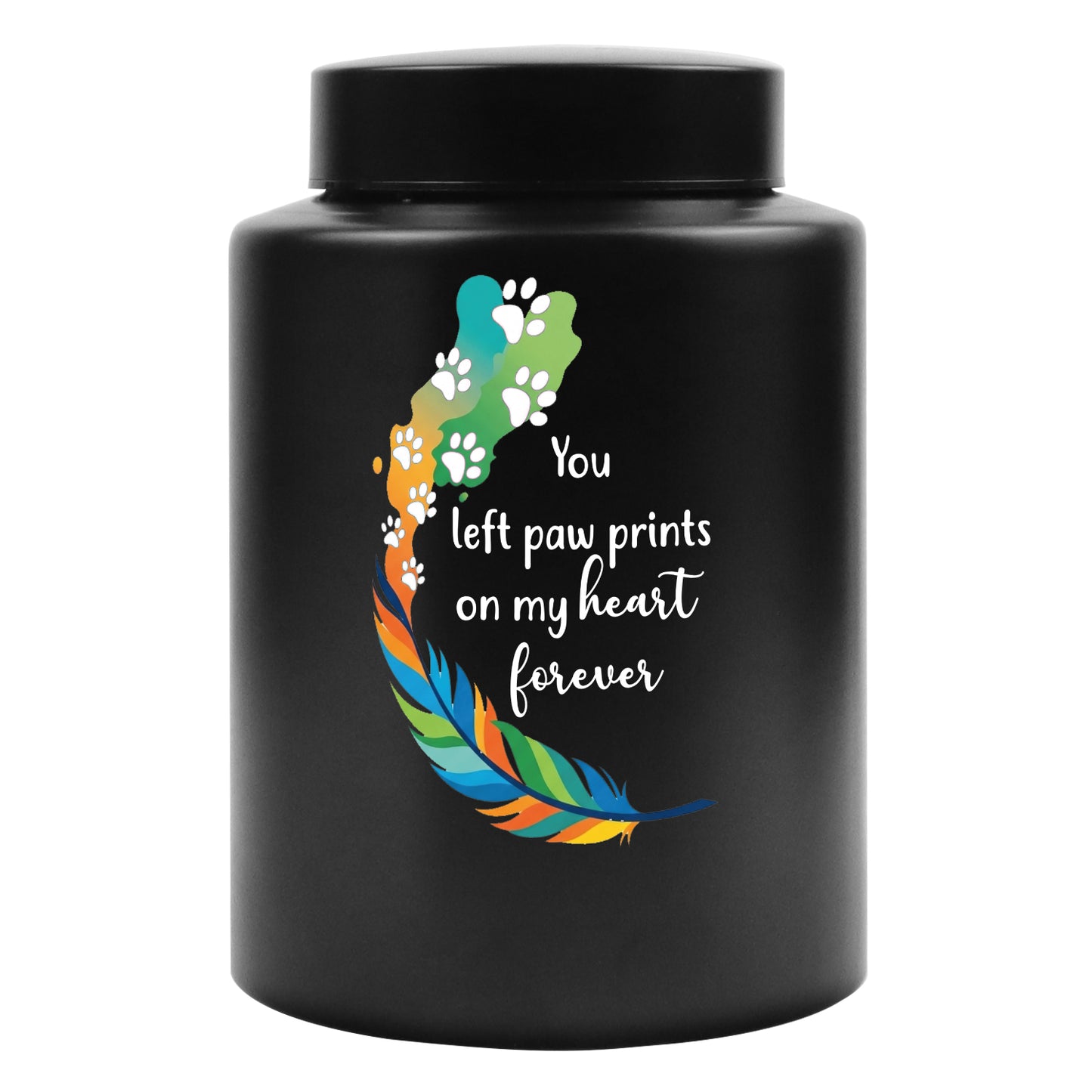 Rainbow Paw Custom Name Pet  Ashes Urn for Gogs Cats Pass Away