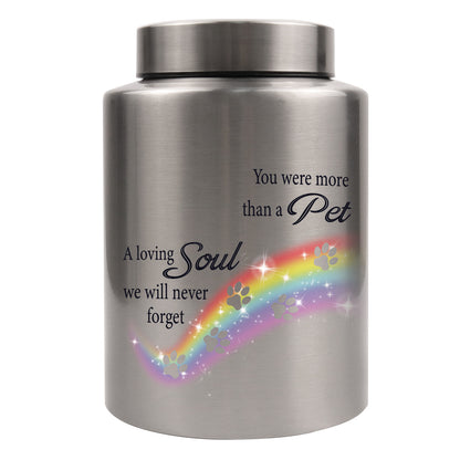 Personalized Rainbow Bridge Photo Pet Ashes Urn for Sympathy Dog Cat