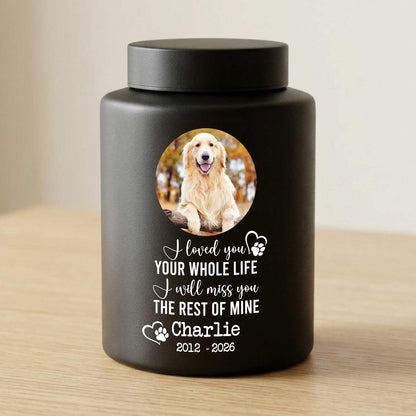 personalized photo ashes urn for dog cat