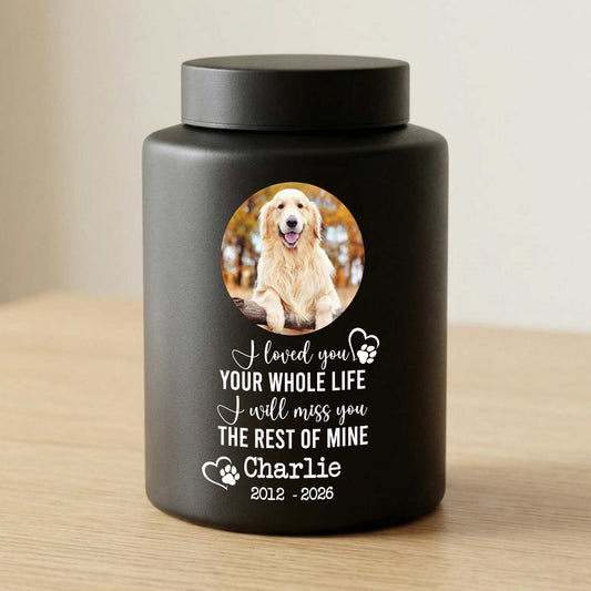 personalized photo ashes urn for dog cat