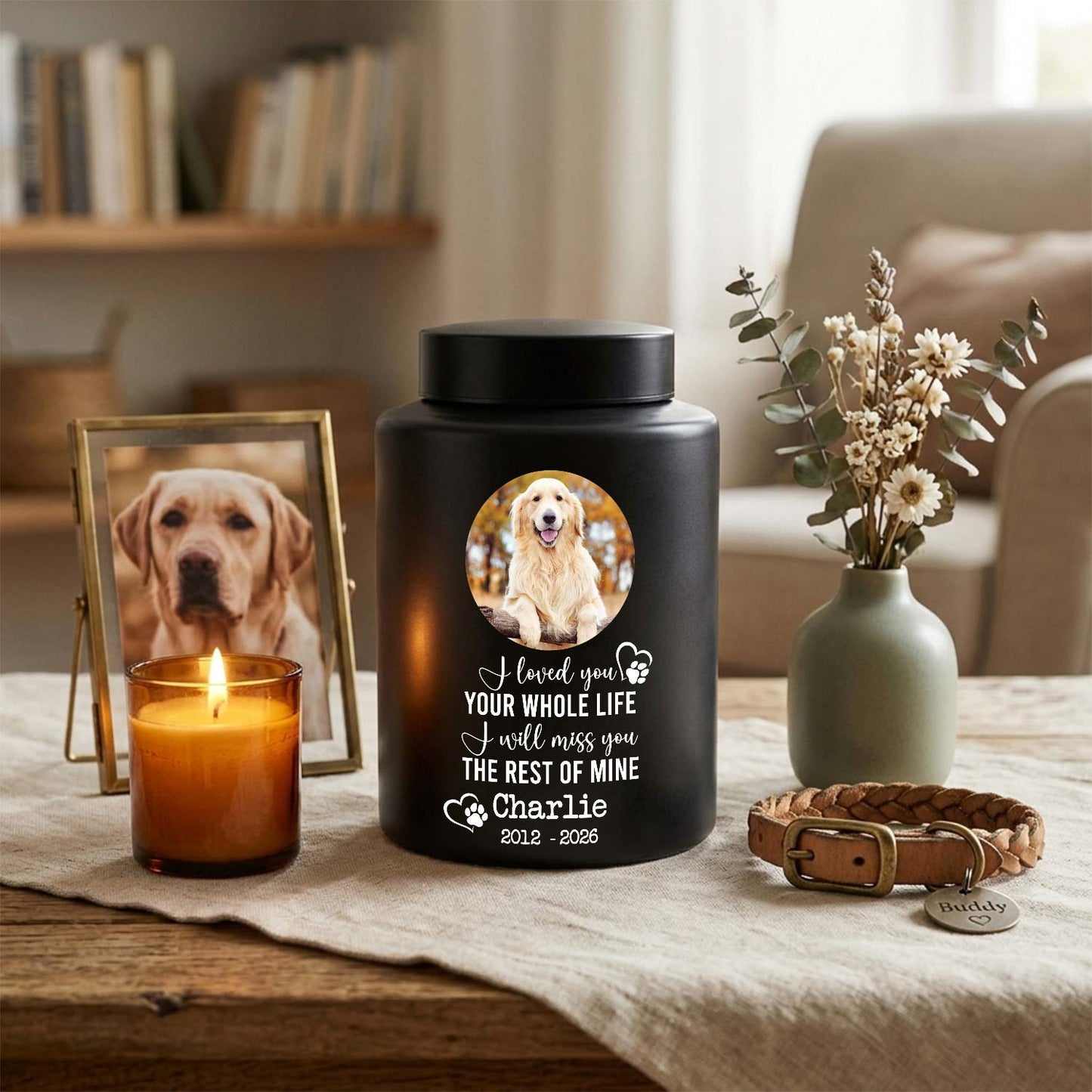 pet pass away ashes urn for memorial