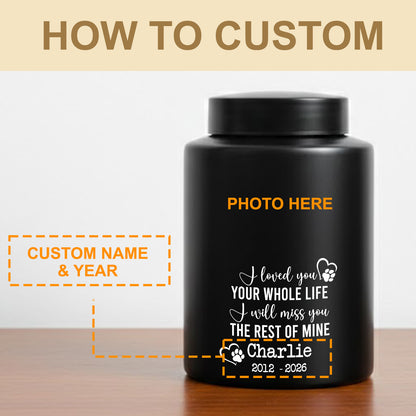 custom name date pet ashes urn for dogs cats