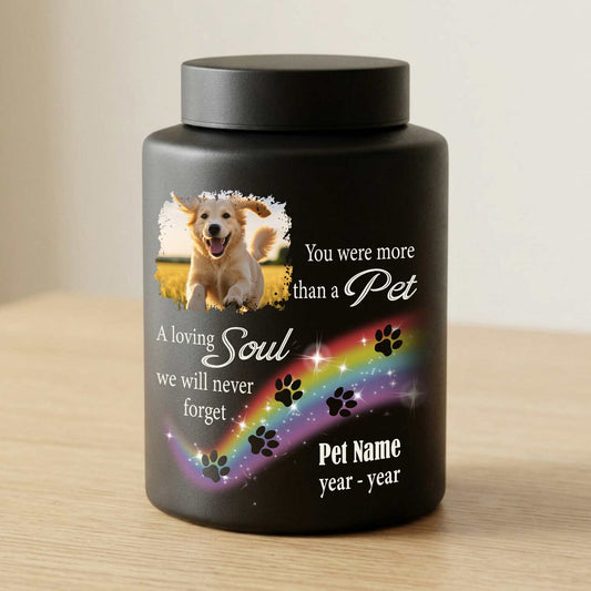 personalized pet memorial picture dog cat urn