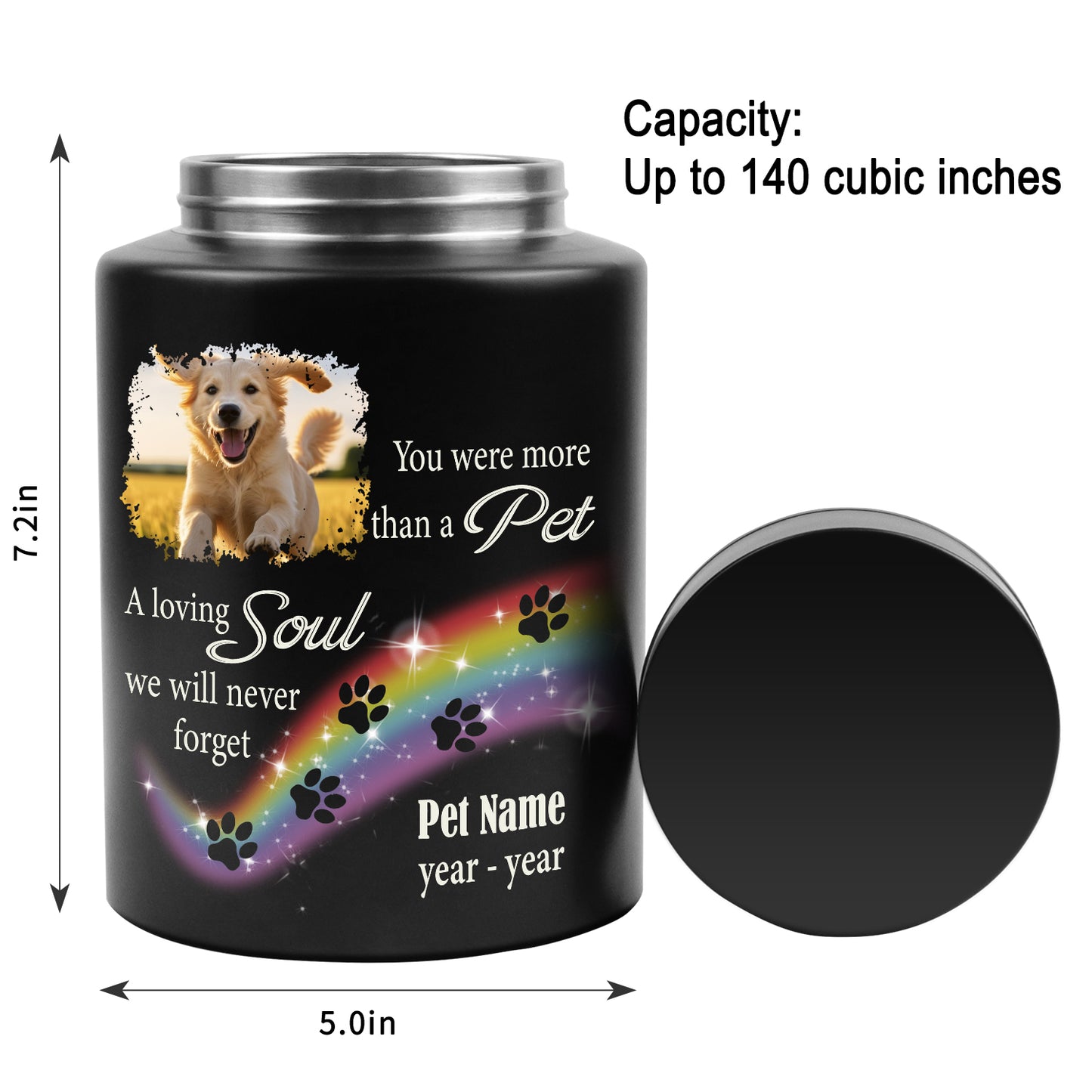 large capacity pet urn for Large cats and dogs