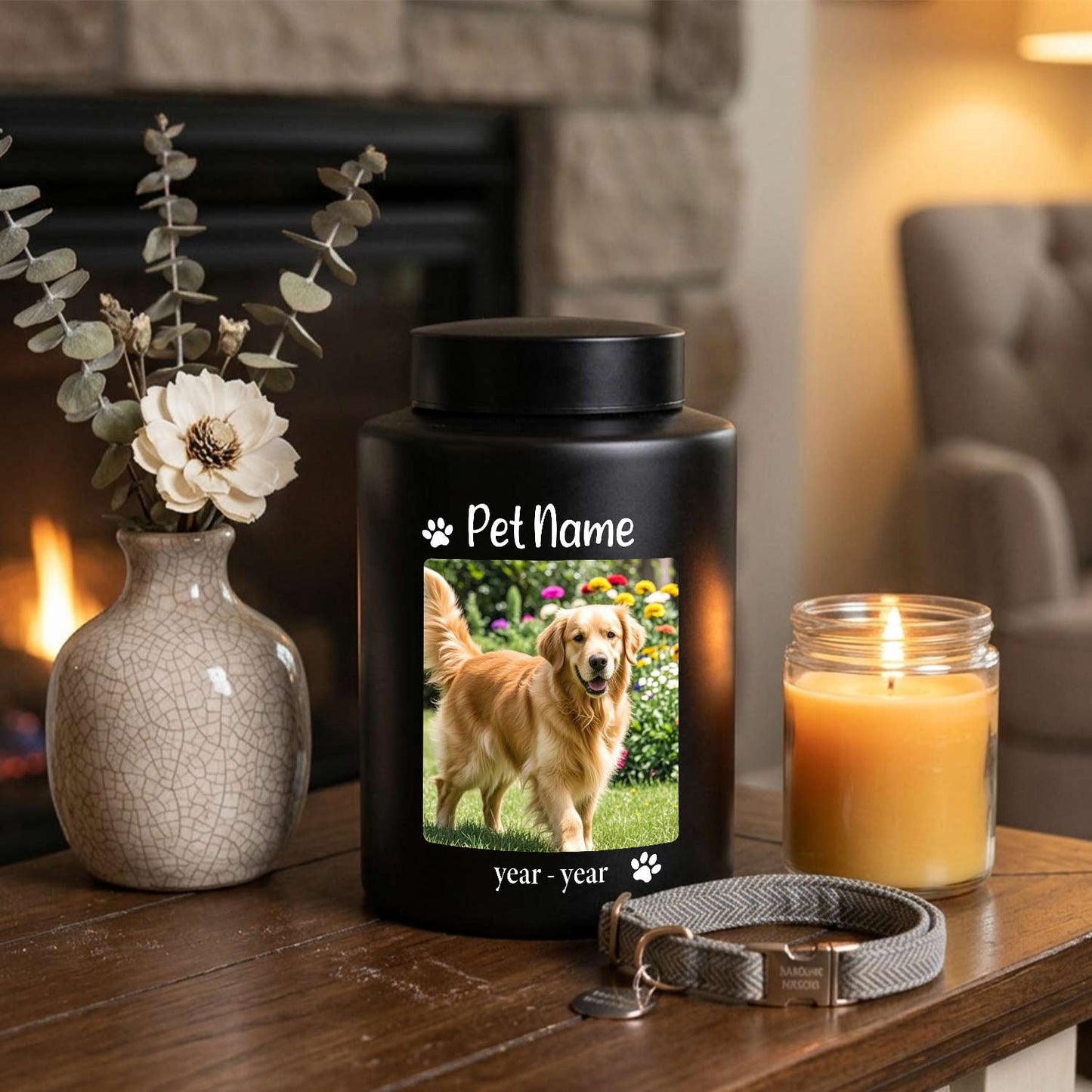 personalized memorial pet dog cat urn