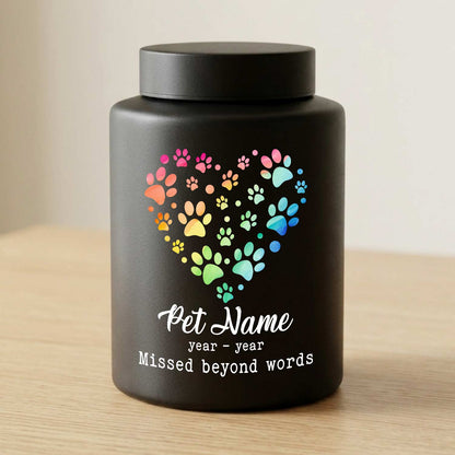 pet rainbow paw urn