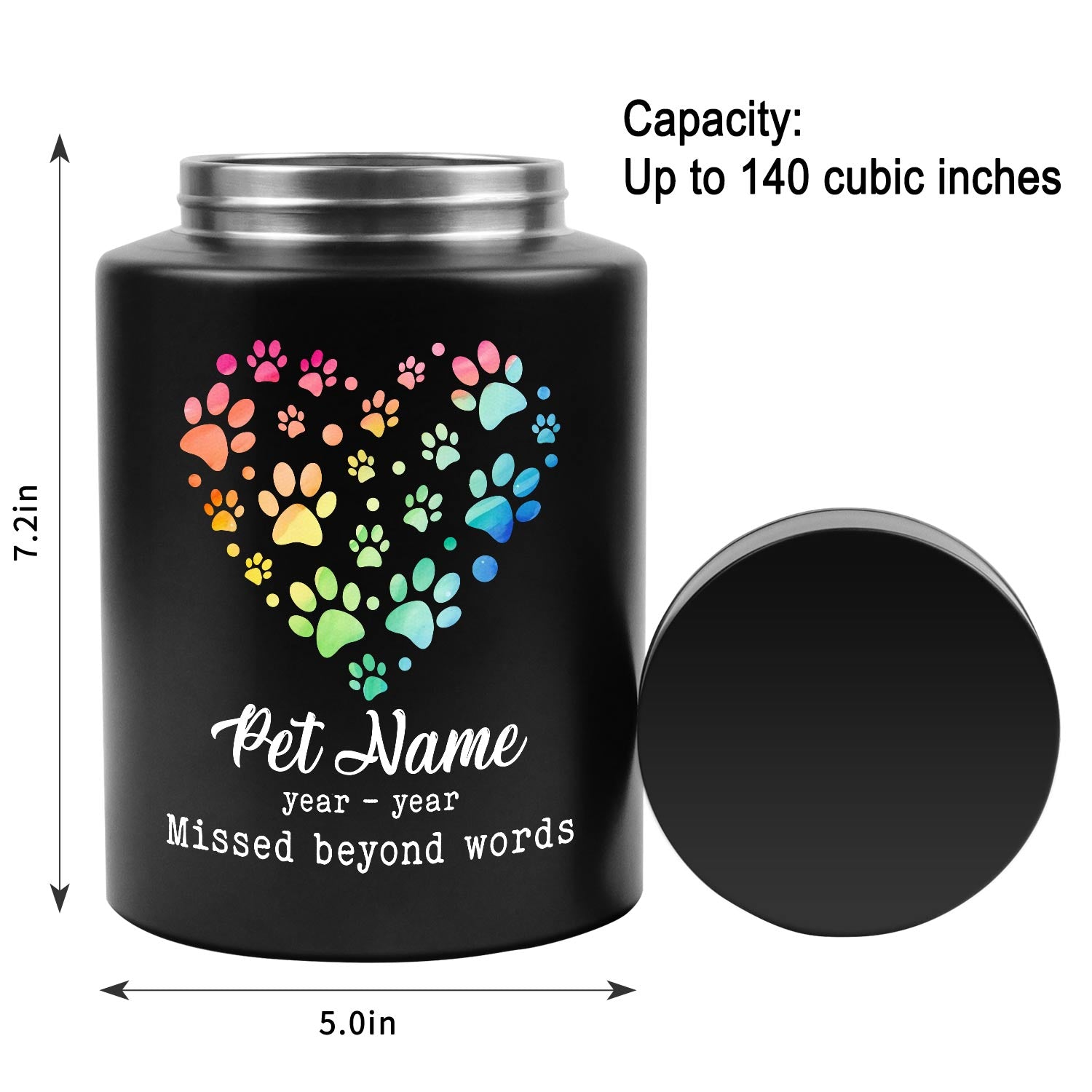 personalized pet urn for loss of dogs cats