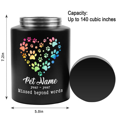 personalized pet urn for loss of dogs cats
