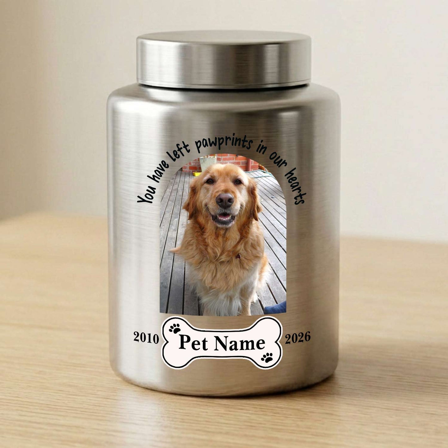 customized sympathy pet ashes urn
