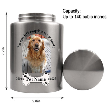 paw sympathy urn for loss of pet dogs cats