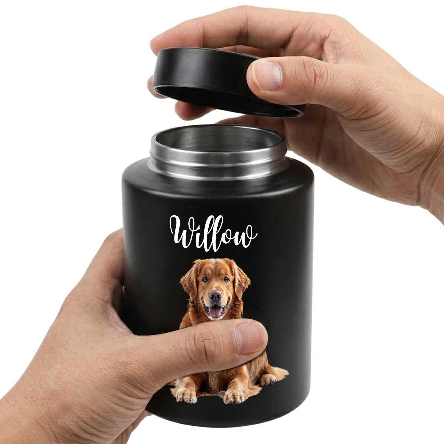 Sealed and moisture-proof metal pet dog and cat cremation urn