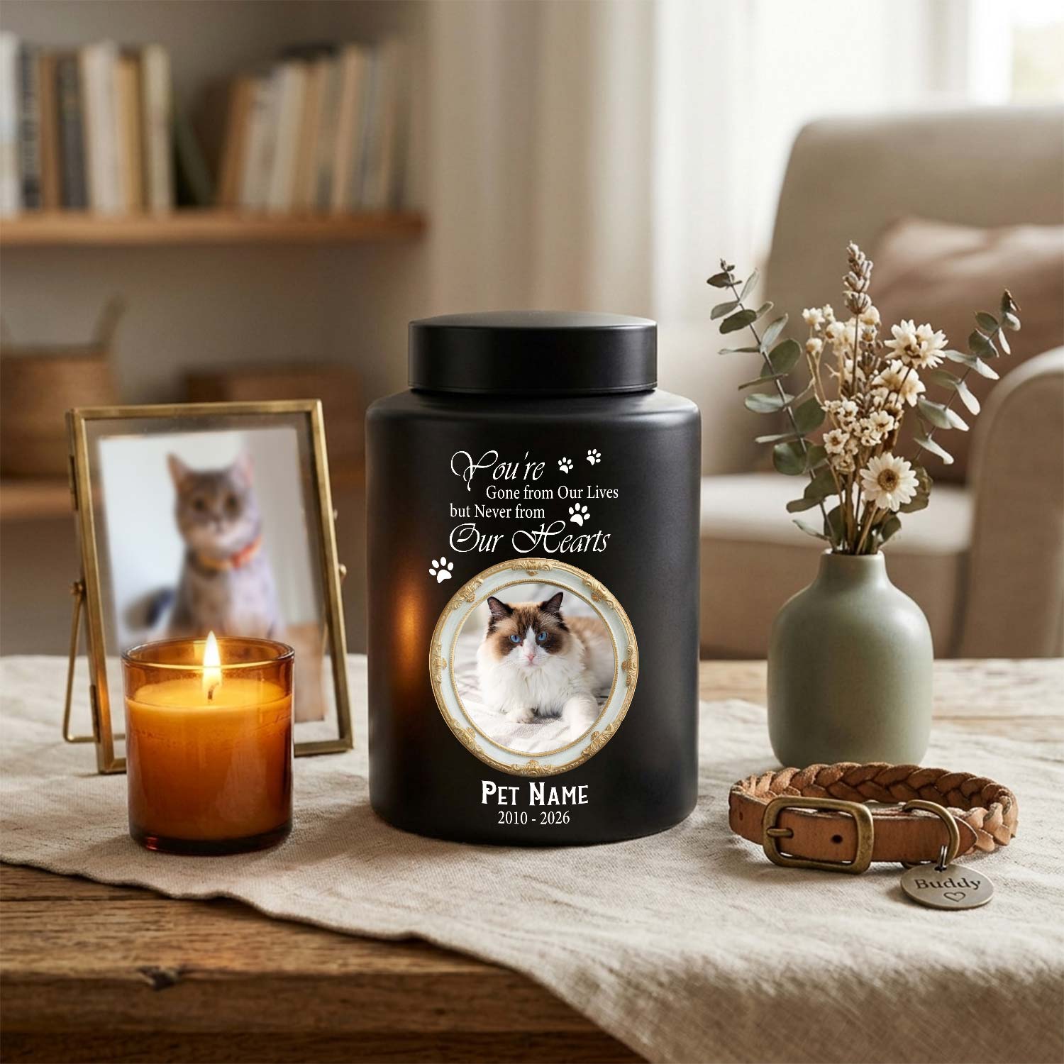 personalized photo pet dog cats urn