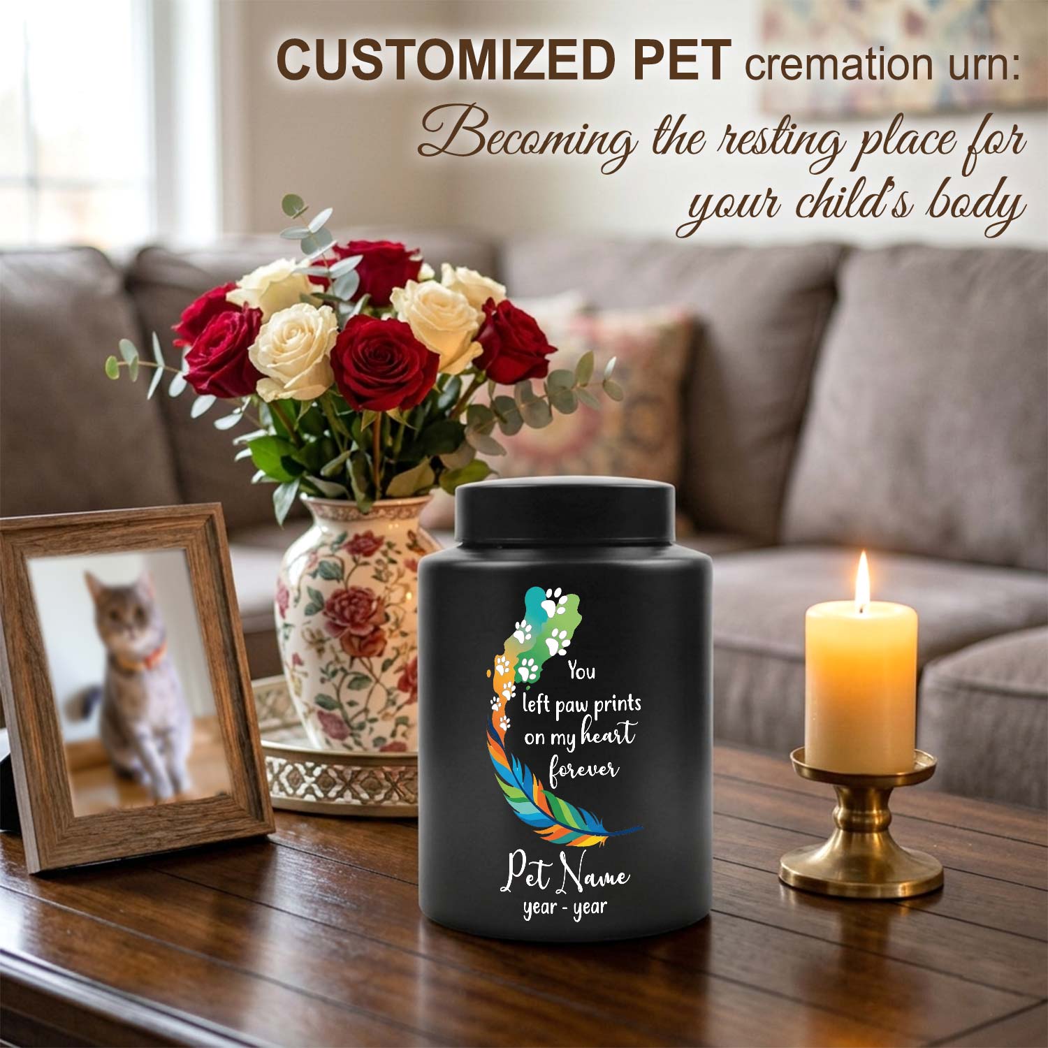 customized pet cremation urn