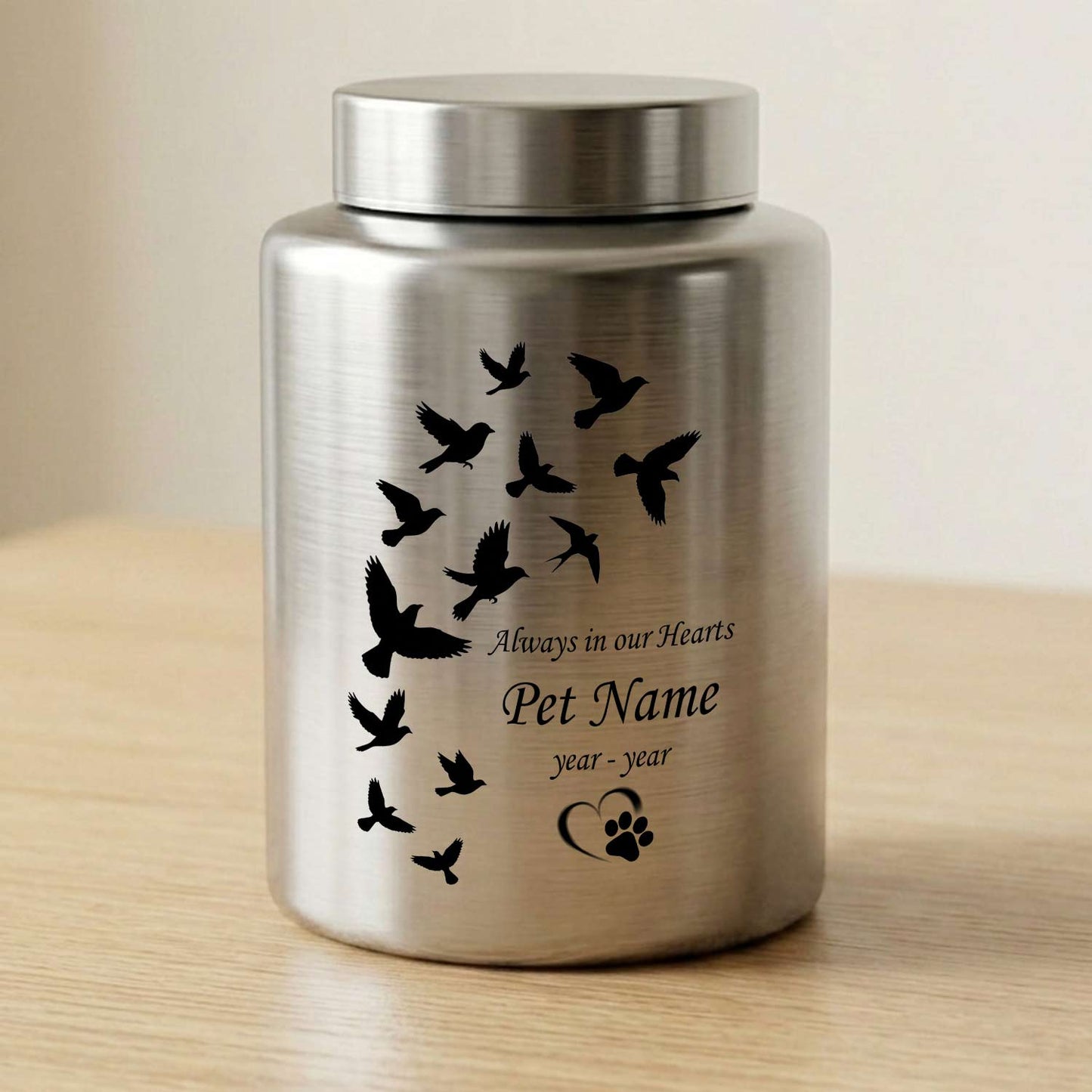 Metal pet urn sympathy gifts