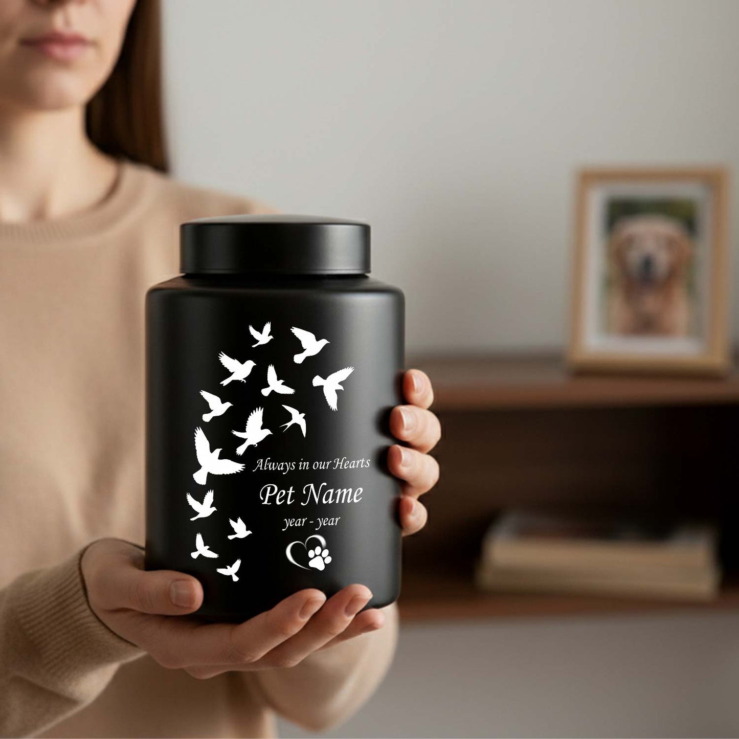 customized name date dogs cats urn