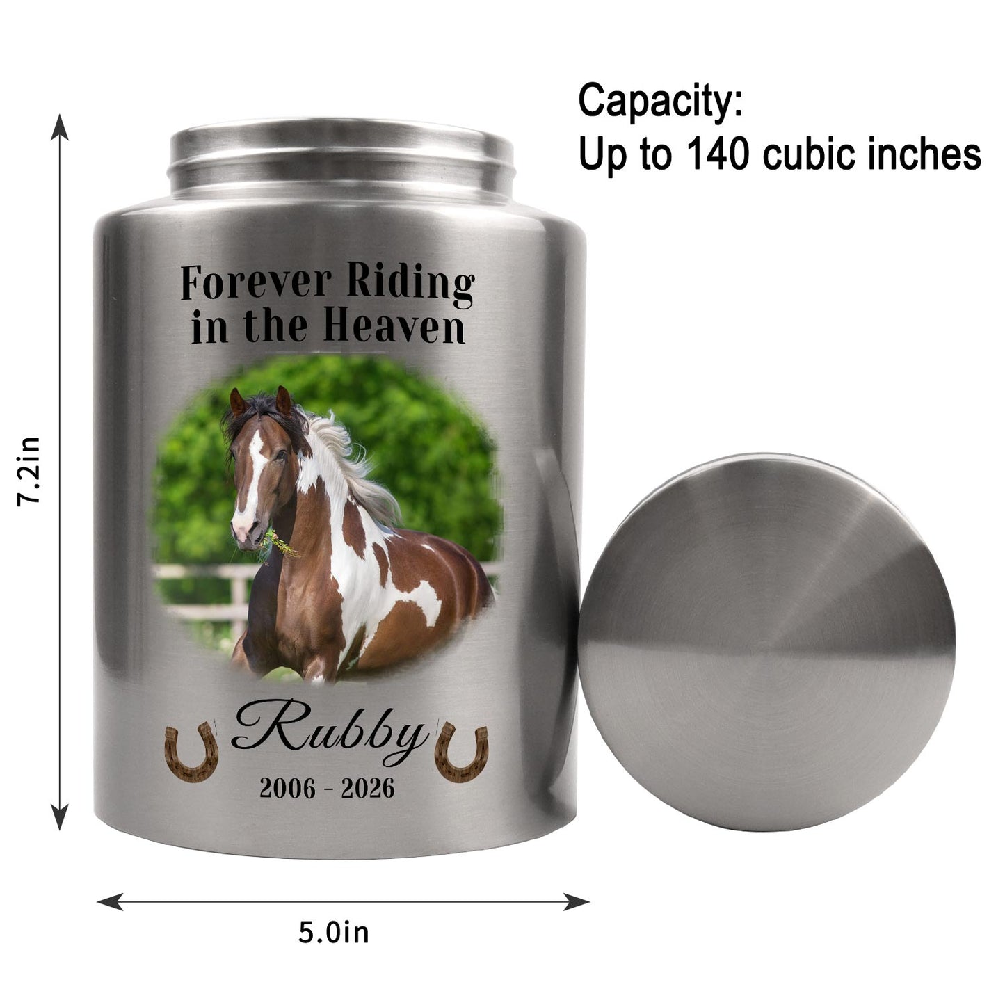 large size urn for horse ashe