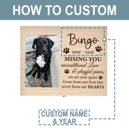 pet keepsake box for loss of dog cat