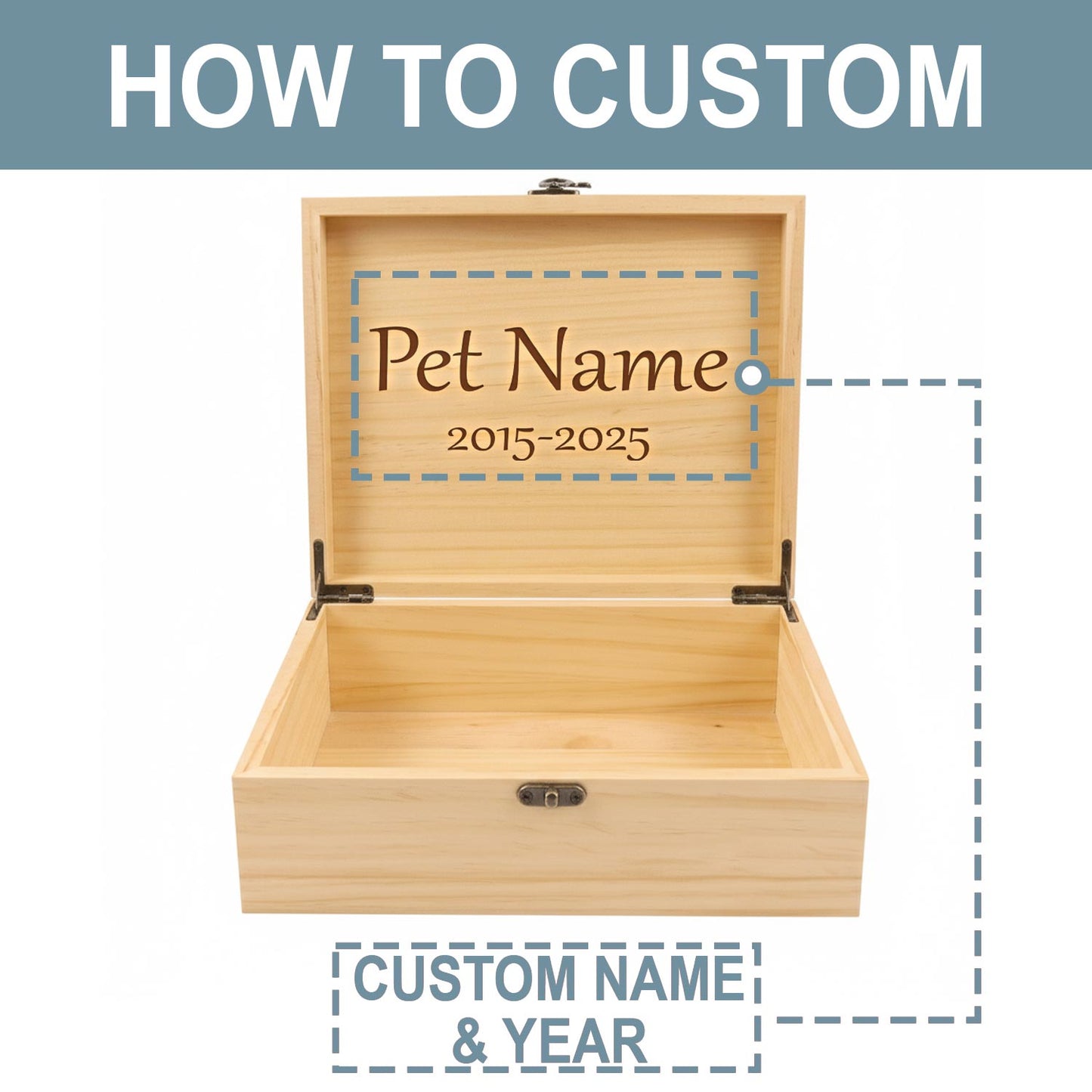 keepsake wooden box for loss of pets cats dogs