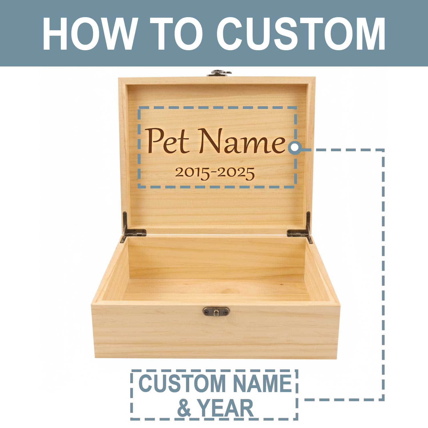 keepsake wooden box for loss of pets cats dogs