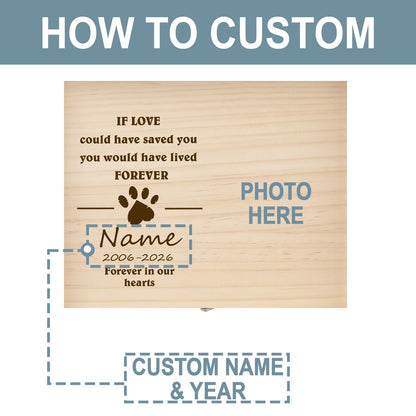 custom memorial gifts for loss of dogs cats pets wood box