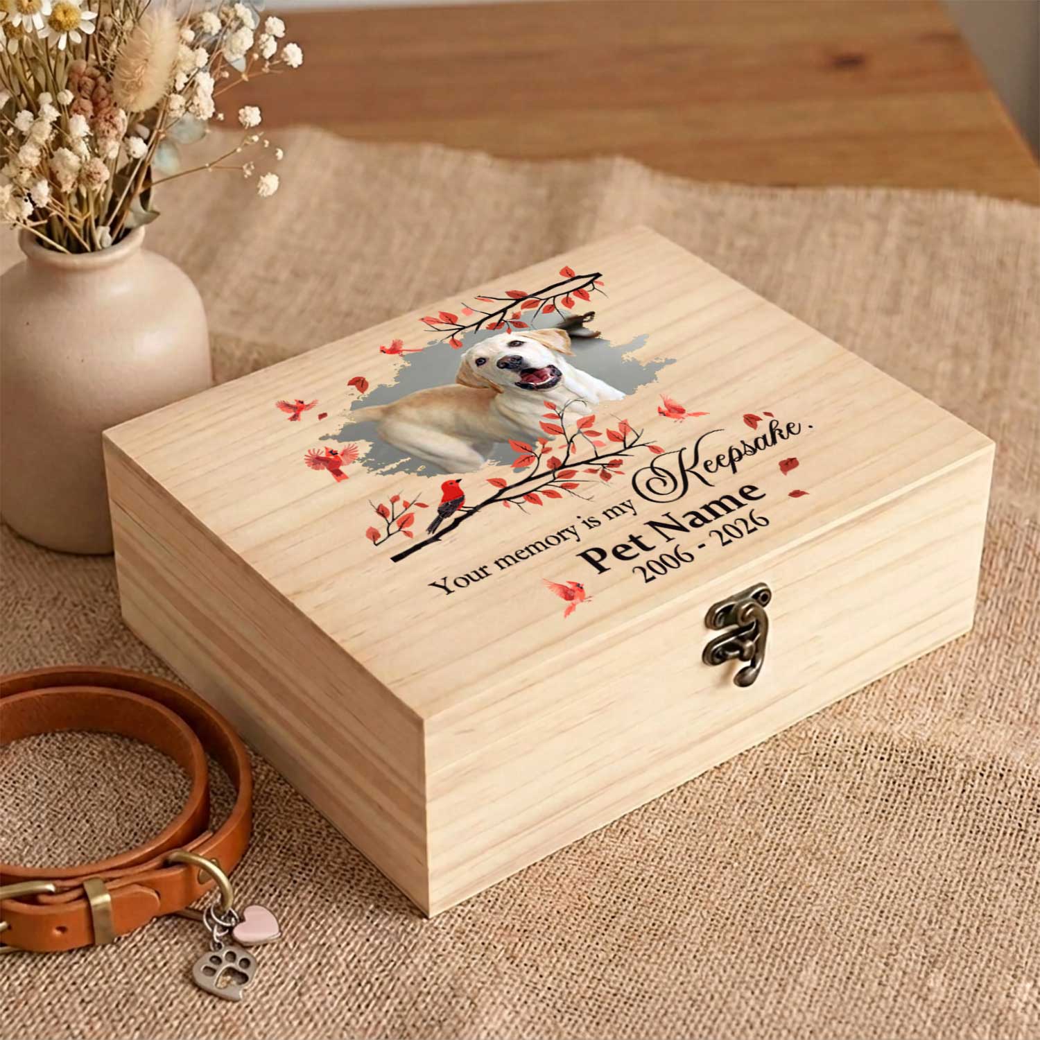 pet memorial wood box