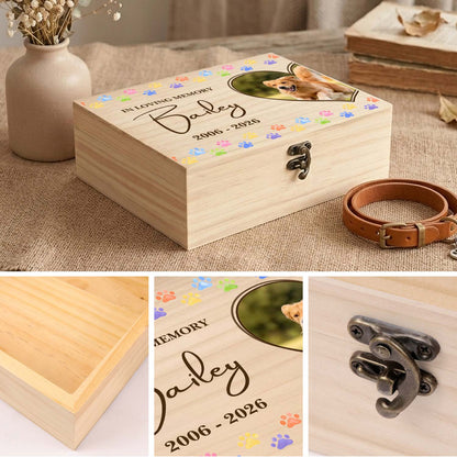 High-quality solid wood boxes for storing pets' toys, photos, name tags, etc