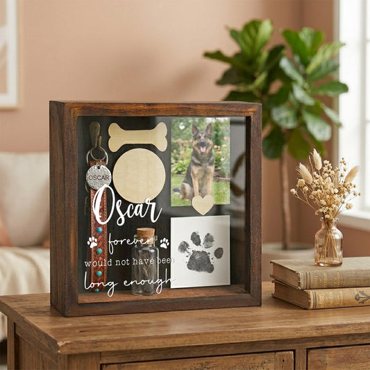 Pet memorial shadow box