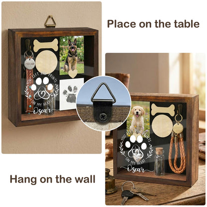 Two types of pet memorial shadow boxes