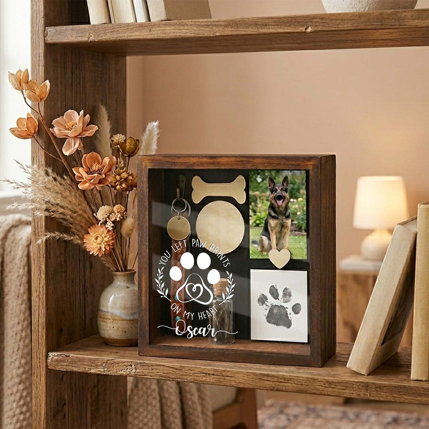 Home decoration dog cat memory shadow box