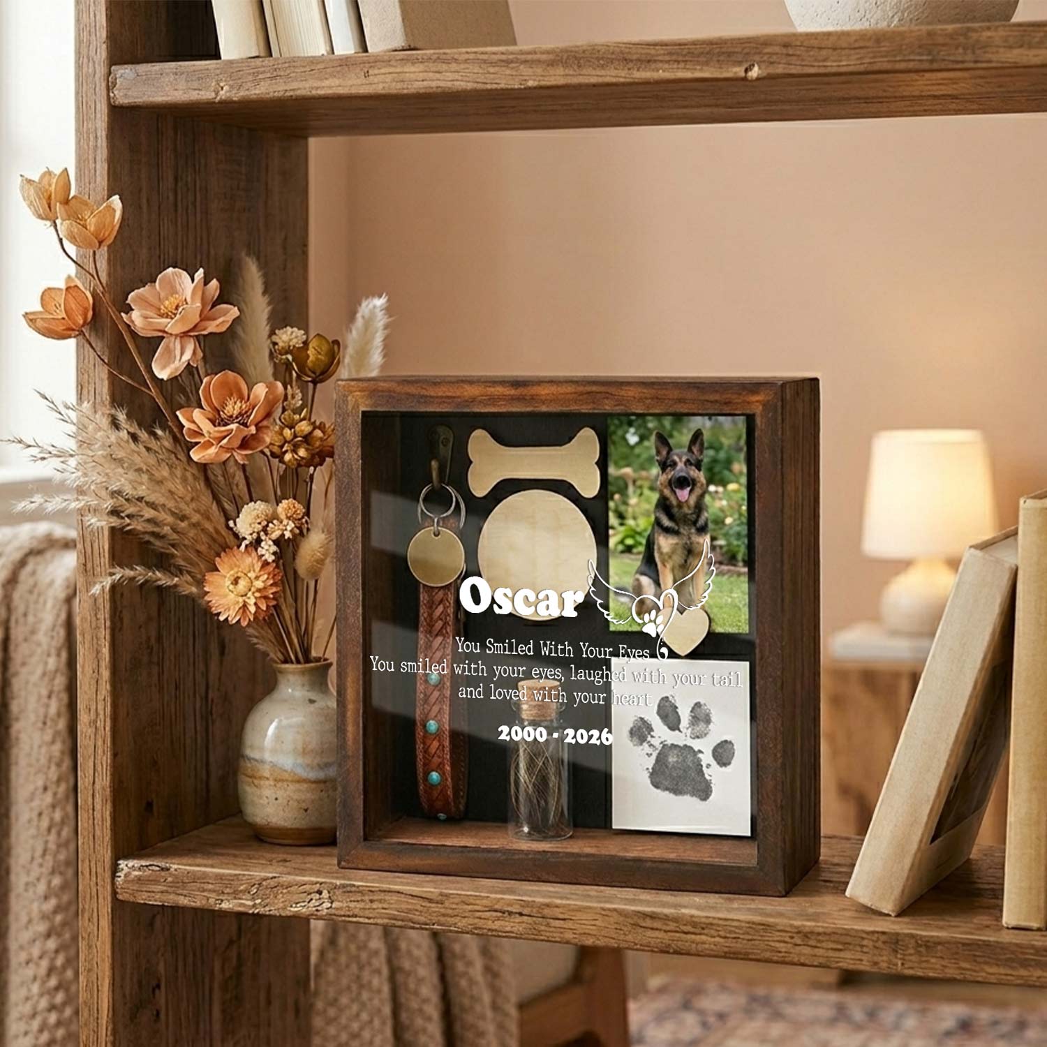 Home decoration dog cat memory shadow box
