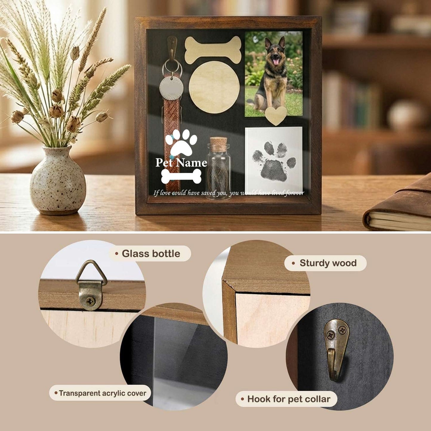 The elegant and retro shadow box is suitable for any home space