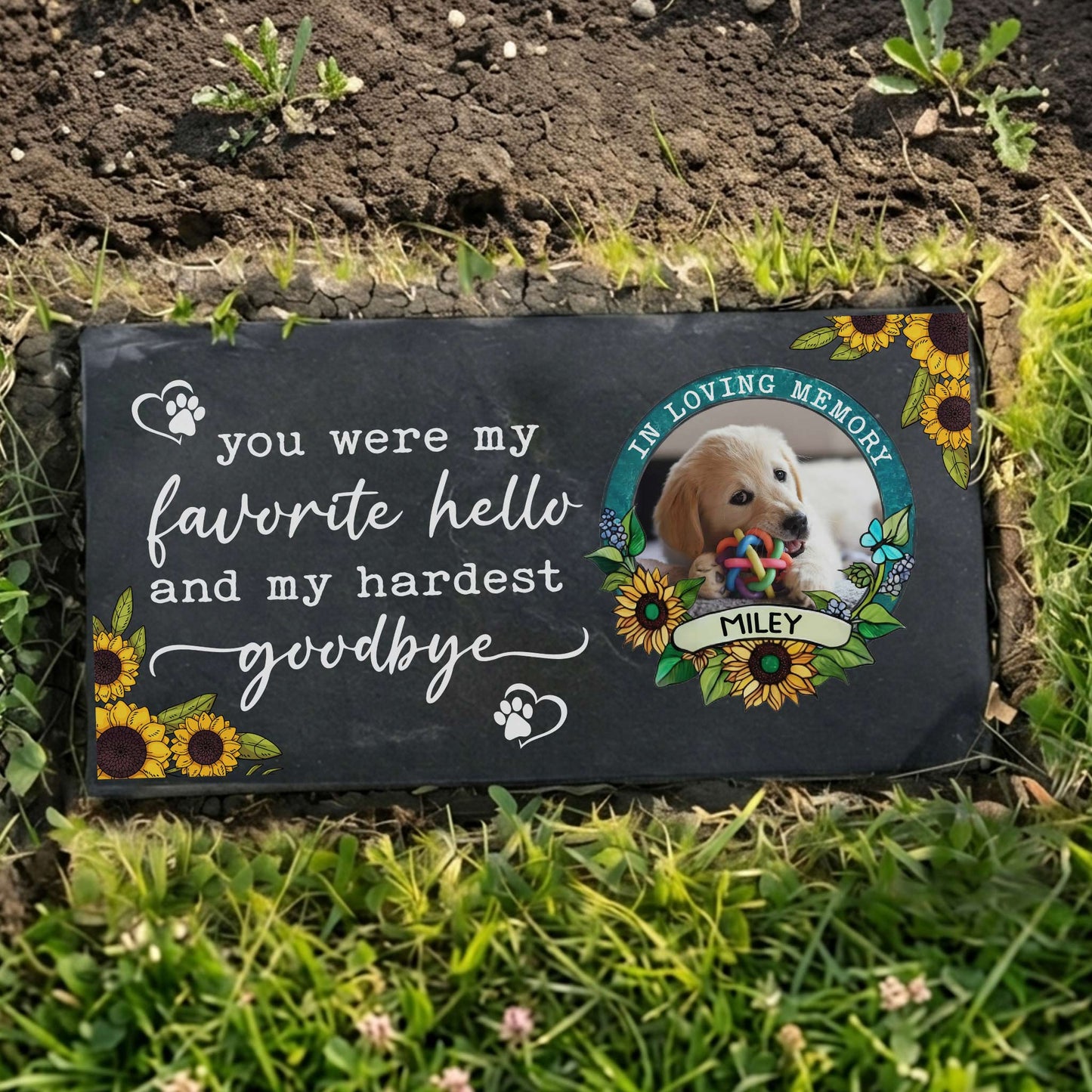 Durable Pet Tombstone Listen To The Wind And Know I Am Near Garden Memorial