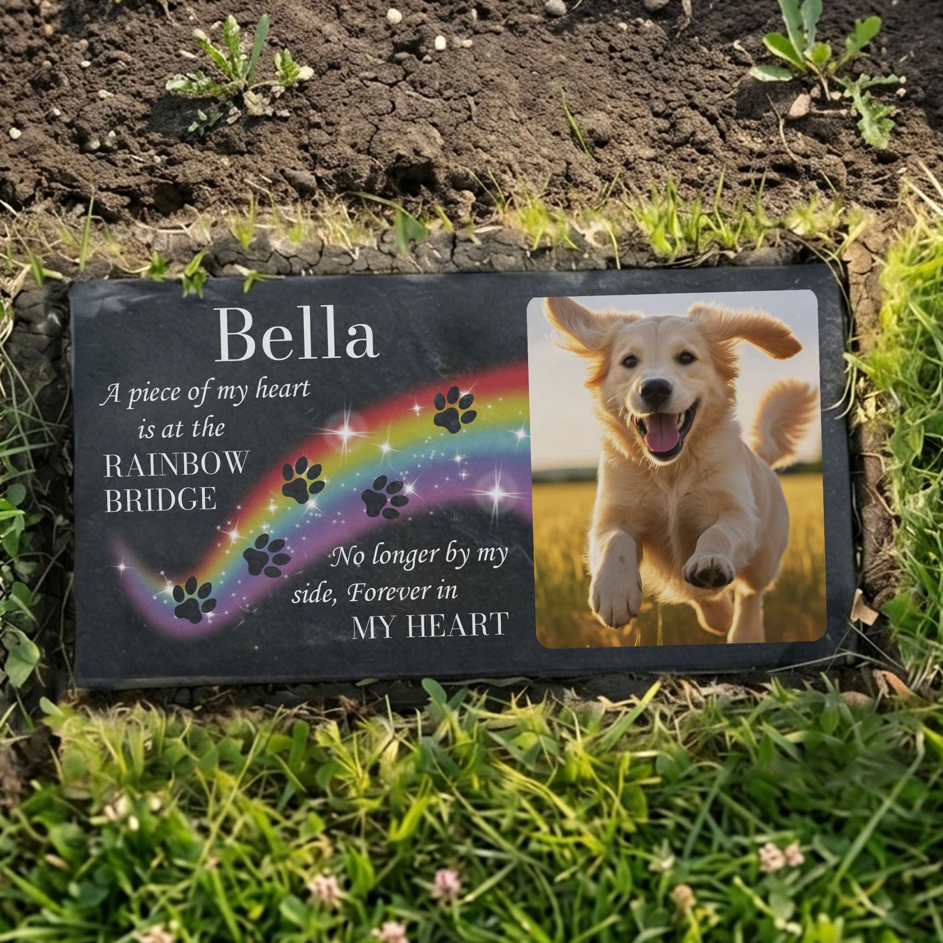 Elegant granite pet sympathy gifts in heart and shapes