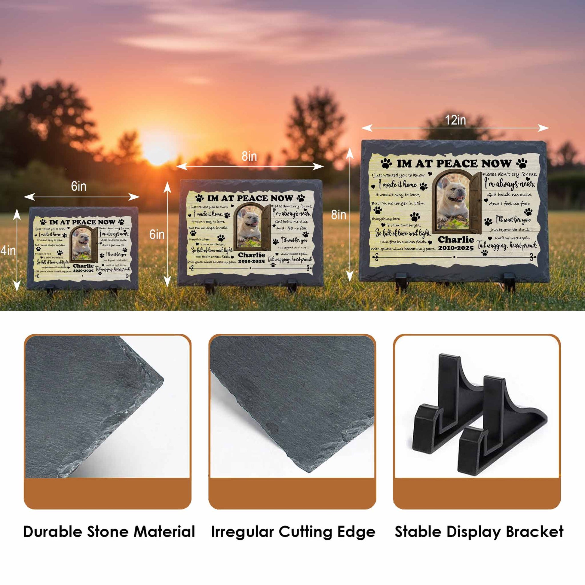 Meaningful engraved tribute on premium granite dog burial marker