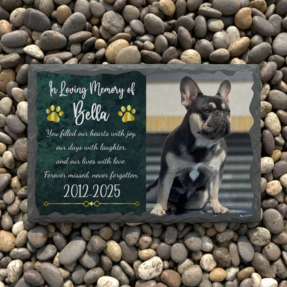 Durable thick granite garden stone for outdoor pet grave