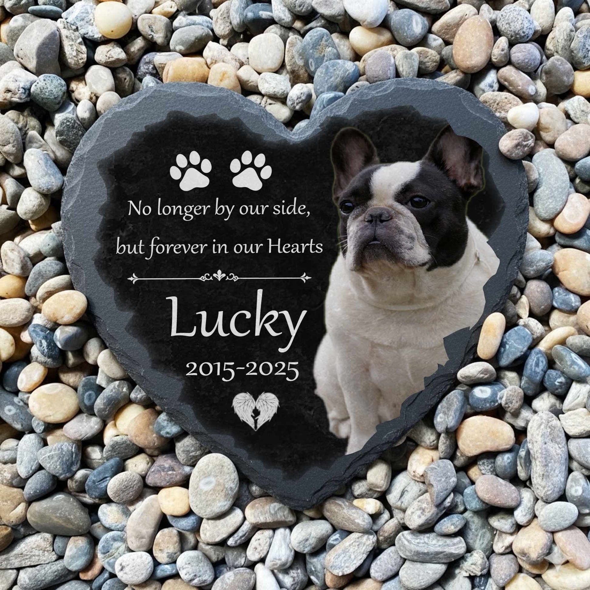 Heavy-duty solid granite marker for outdoor pet memorial garden