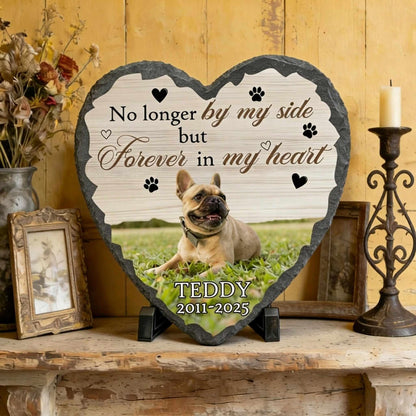 style bordered pet photo etching on granite stone