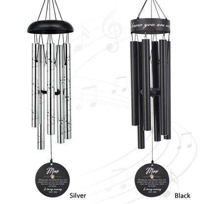 Dog Sympathy Wind Chimes with Photo Pet Memorial Gifts