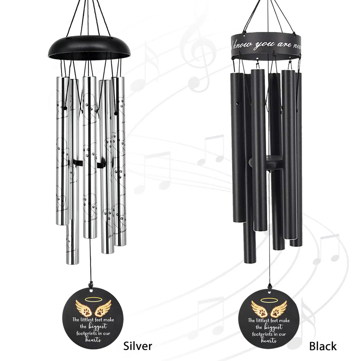 Pet Memorial 30" Deep Tone Wind Chimes Personalized