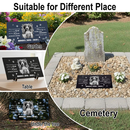 Durable granite pet burial markers