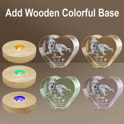 3D Engraved Crystal Photo Pet Memorial, Custom Dog Cat Portrait, Personalized Pet Loss Gift, Sympathy Keepsake Decor-USA Made